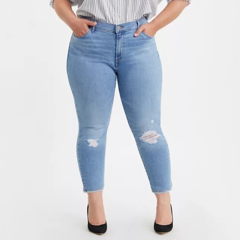 Levi’s 711 Skinny Jeans Light Wash Women’s High Rise Stretch Denim NWT Size 20W